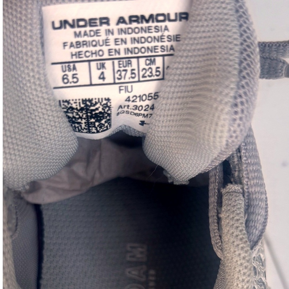 Under Armour Charged Pursuit 3 Women 6.5 Gray Running Shoes Mesh Sneaker - Picture 8 of 13